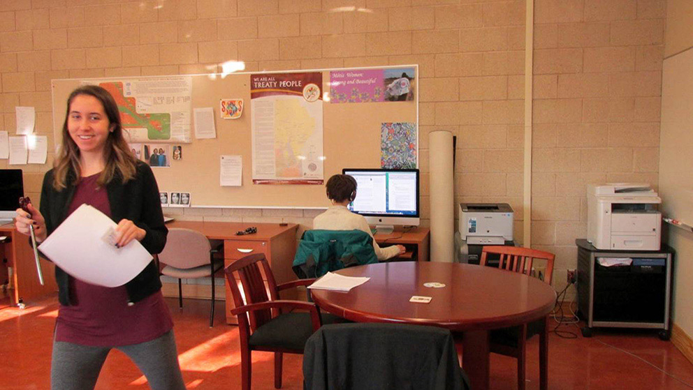 A view inside the Indigenous Health Law Centre at Brandon University.