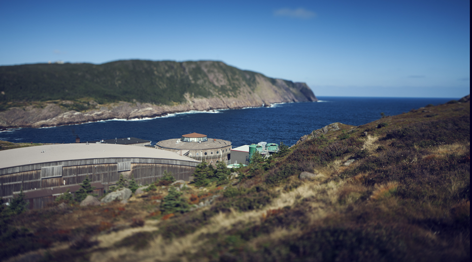 A coastal view of an ocean.