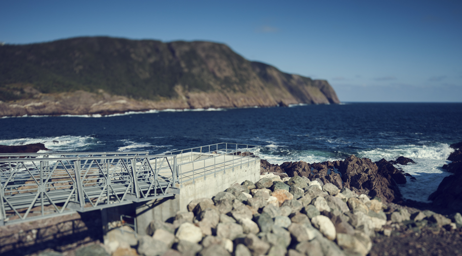 A coastal view of an ocean.