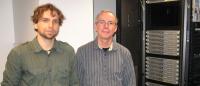 Graduate student Louis-philippe Caron (AT LEFT)