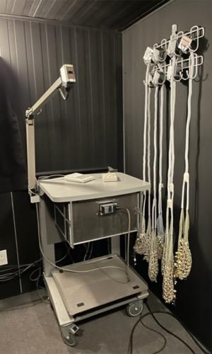 Système de haute densité d’électroencéphalographie du laboratoire des neurosciences du développement, de l’exercice et de la vision.