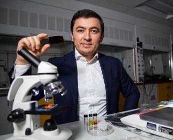 Researcher at work in a lab