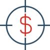 Dollar sign on target icon